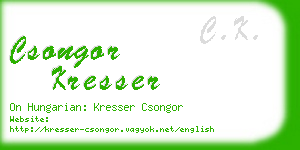 csongor kresser business card